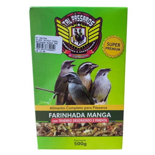 MISTURA TRINCA FERRO FARINHADA SUPER PREMIUM 500G TAL PASSAROS