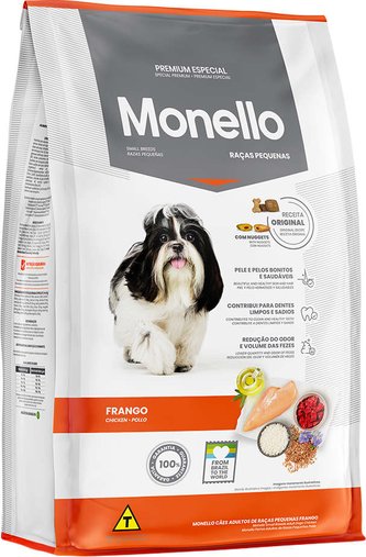 Ração Monello Dog para Cães Adultos Raças Pequenas sabor Frango 15Kg