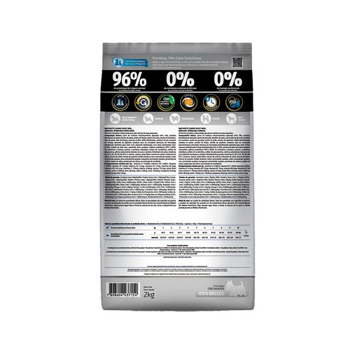 Ração N&D White para Cães Adultos Raças Pequenas Sabor Merluza, Spirulina e Erva Doce 2Kg