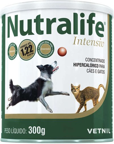 Suplemento Vitamínico Vetnil Nutralife Intensiv Hipercalórico para Cães e Gatos 300g