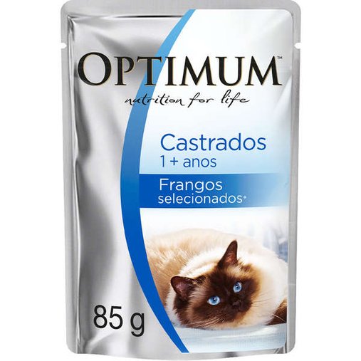 Sachê Optium para Gatos Castrados Sabor Frango 85g