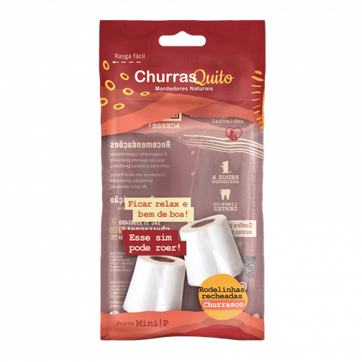Petiscos Churraspet Rodelinha Recheada P sabor Churrasco para Cães