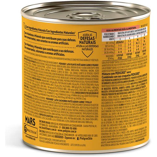 Patê Pedigree para Cães Filhotes Sabor Carne e Frango 280g