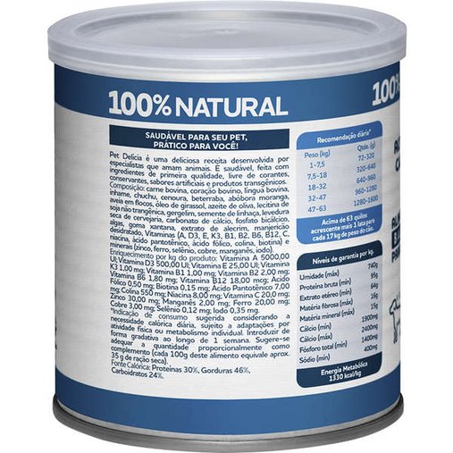 Patê Pet Delícia Natural Hipercalórico para Cães Adultos 320g