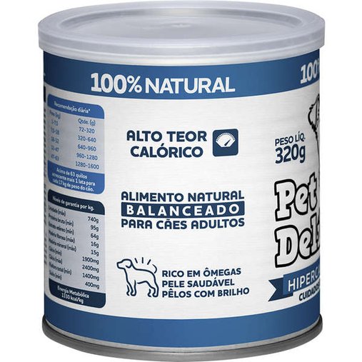 Patê Pet Delícia Natural Hipercalórico para Cães Adultos 320g
