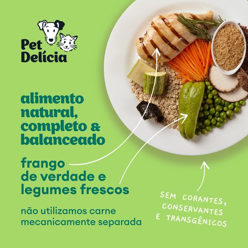 Patê Pet Delícia Natural para Cães Adultos Sabor Risotinho de Frango 320g