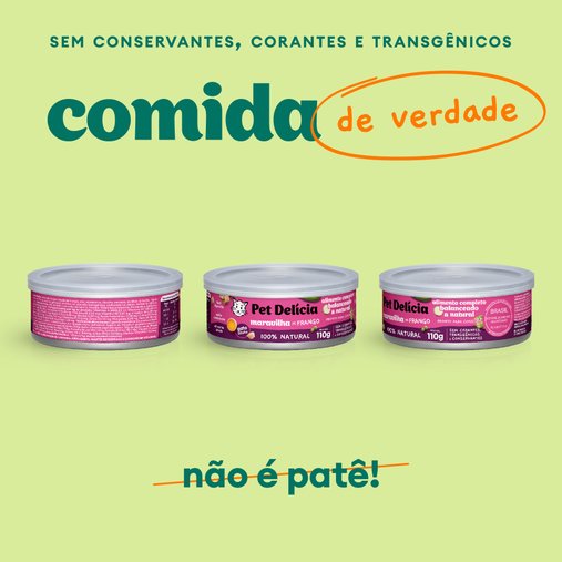 Patê Pet Delícia Natural para Gatos sabor Maravilha de Frango 110g