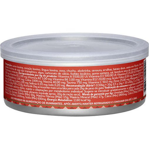 Patê Pet Delícia Natural para Gatos Sabor Picadinho de Carne 110g
