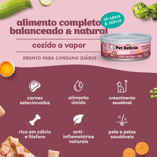 Patê Pet Delícia Papinha de Frango para Gatos Filhotes 110g