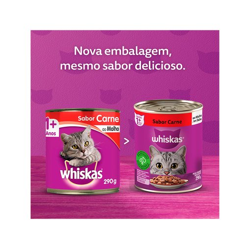 Patê Whiskas para Gatos Sabor Carne ao Molho 290g