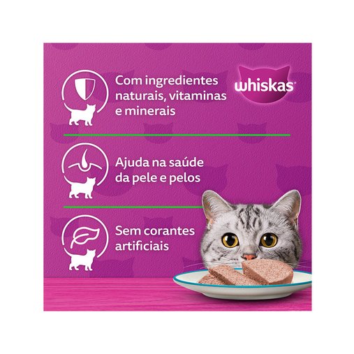 Patê Whiskas para Gatos Sabor Carne ao Molho 290g