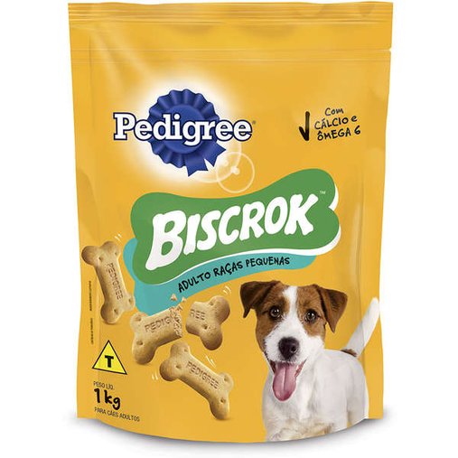Biscoito Pedigree Biscrok para Cães Adultos Raças Pequenas 1Kg