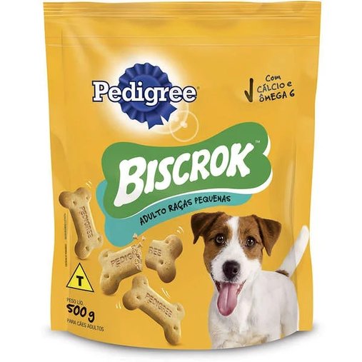 Biscoito Pedigree Biscrok para Cães Adultos Raças Pequenas 500g