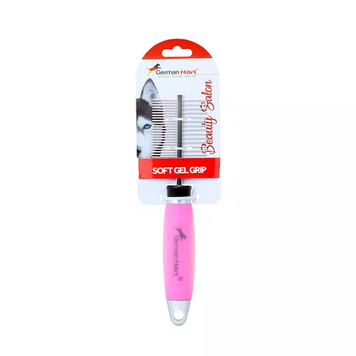 Pente Duplo Germanhart Gel  Rosa para Cães e Gatos