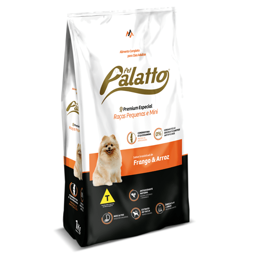 Ração Pet Palatto Tradicional para Cães Adultos Raças Pequenas Sabor Frango e Arroz 15Kg