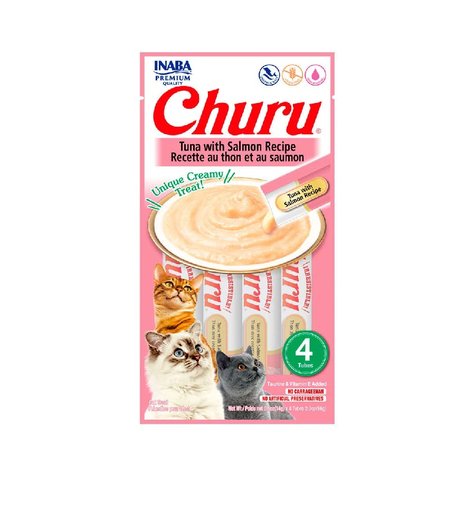 PETISCO CHURU ATUM E SALMAO PARA GATOS 56G