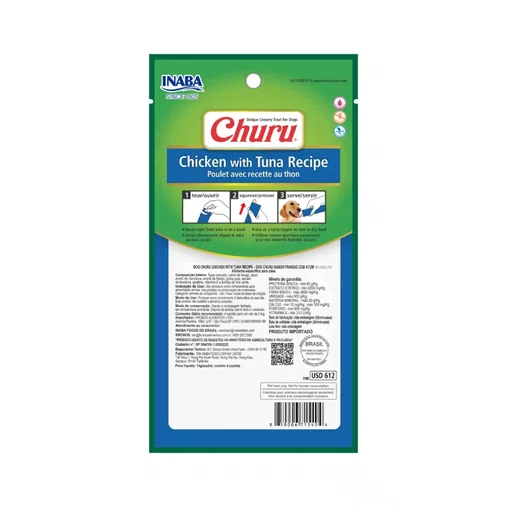 PETISCO CHURU FRANGO COM ATUM PARA CAES 56G