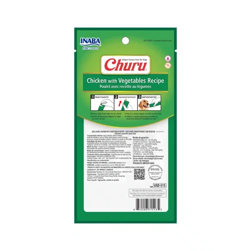 PETISCO CHURU FRANGO COM VEGETAIS PARA CAES 56G