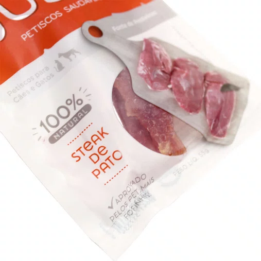 Petisco Just Para Cães e Gatos Sabor Steak de Pato 55g
