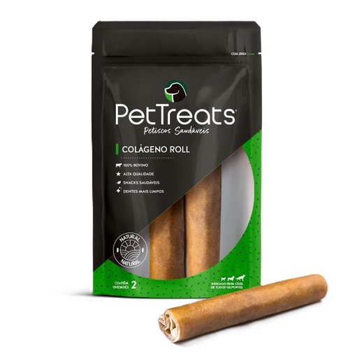 Petisco Natural PetTreats Colágeno Roll Enroladinho para Cães 2un