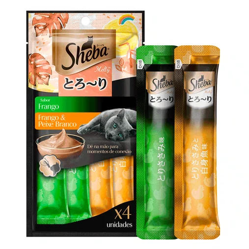 PETISCO SHEBA CREMOSO FRANGO E PEIXE 48G