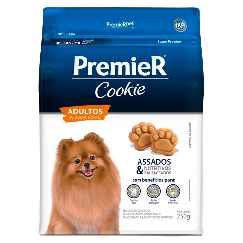 Petiscos Premier Cookie para Cães Adultos Raças Pequenas 250g
