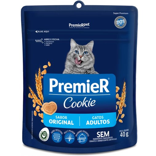 Petiscos Premier Cookie para Gatos Adultos 40g