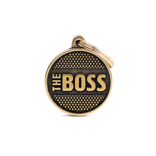 Placa Personalizável de Identificação Círculo "The Boss" M Bronze