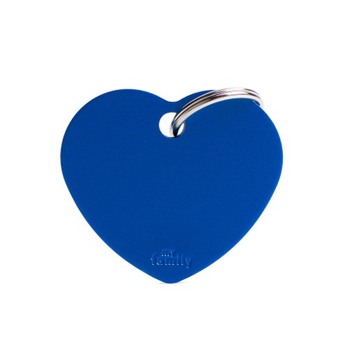 Placa Personalizável de Identificação Coração Básico G Azul
