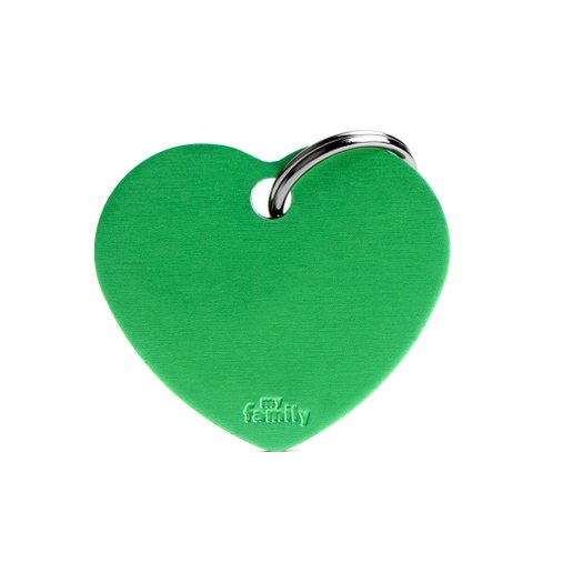 Placa Personalizável de Identificação Coração Básico G Verde