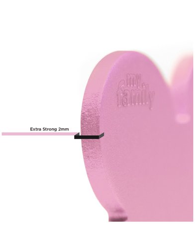 Placa Personalizável de Identificação Coração Básico P Rosa