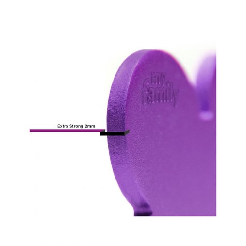 Placa Personalizável de Identificação Coração Básico P Roxo