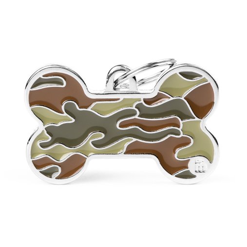 Placa Personalizável de Identificação Osso XG Camuflado