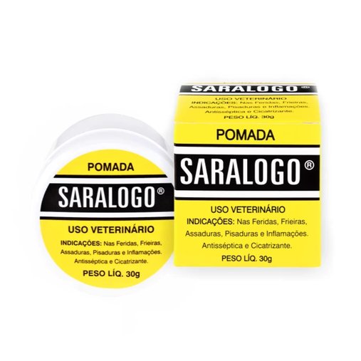 Pomada Cicatrizante Matacura Sarnicida Saralogo para Cães e Gatos 30g