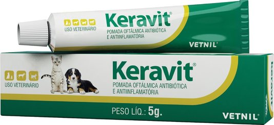 Pomada Oftalmologica Antibiótica Vetnil Keravit 5g