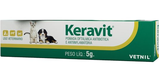 Pomada Oftalmologica Antibiótica Vetnil Keravit 5g