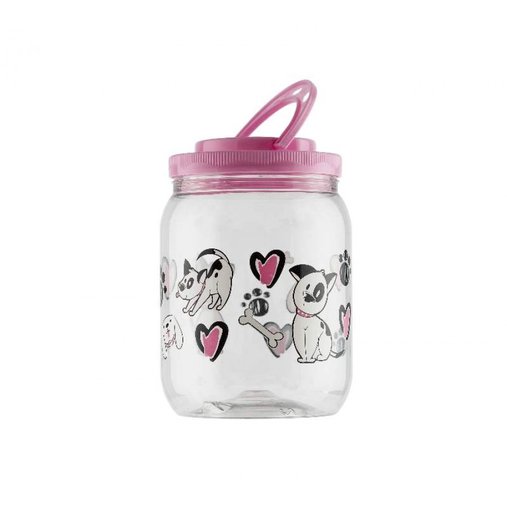 POTE PORTA RAÇÃO CACHORRO ROSA 1,7L TR0201