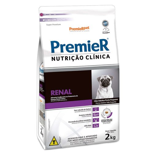 Ração Premier Nutrição Clínica Renal para Cães Adultos Raças Pequenas 2kg