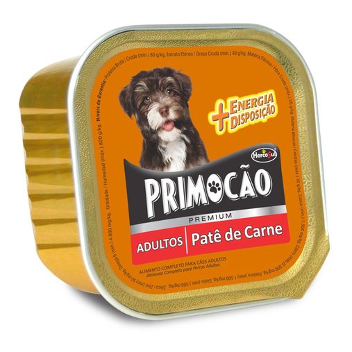 Pate Primoção Premium para Cães Adultos Sabor Carne 300g