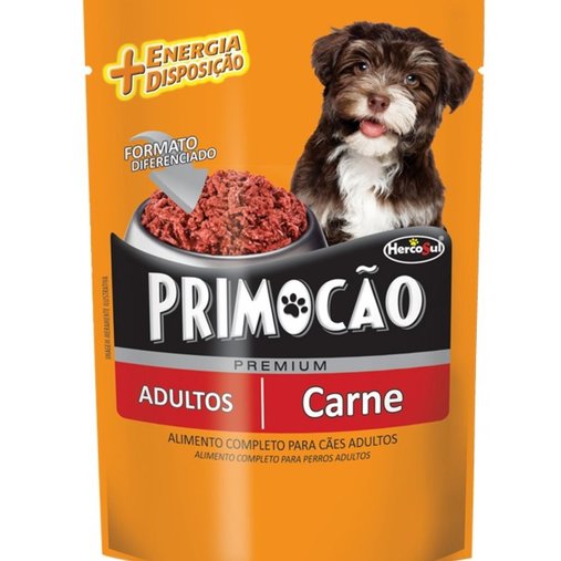 Sachê Primoção Premium para Cães Adultos Sabor Carne 100g