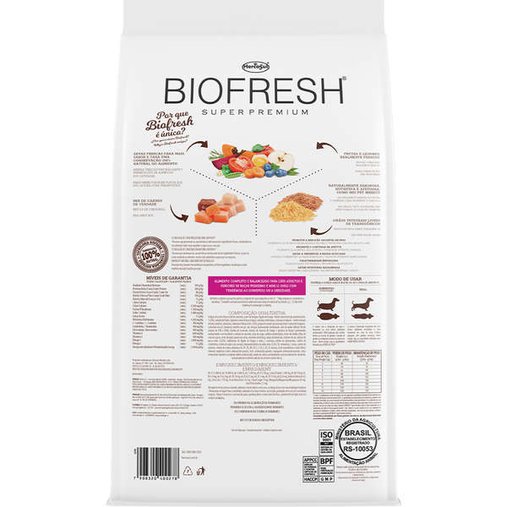 Ração Biofresh Light para Cães Adultos Raças Pequenas e Mini 3Kg