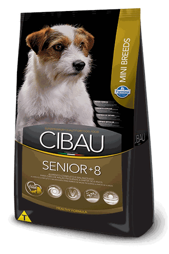 Ração Cibau Senior para Cães Senior mais 8 anos Raças Pequenas 3Kg Validade 08/08/2022