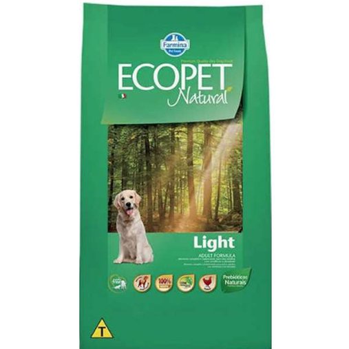 Ração Ecopet Natural Light para Cães Adultos Sabor Frango 15Kg