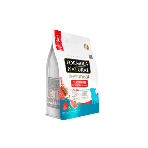 Ração Fórmula Natural Freshmeat Sensitive para Cães Adultos Raças Pequenas e Mini Sabor Cordeiro e Mandioca 10,1Kg
