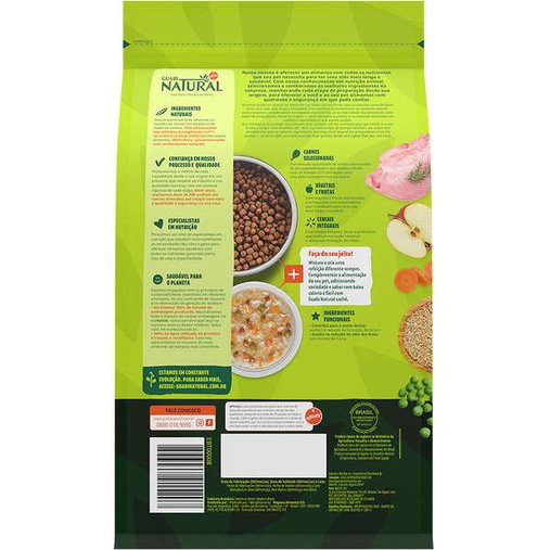 Ração Guabi Natural para Cães Adultos Raças Minis e Pequenas sabor Frango e Arroz Integral 1Kg