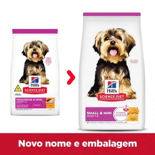 Ração Hills para Cães Adultos Raças Pequenas e Mini Sabor Frango 7,03Kg