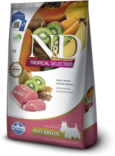 Ração N&D Tropical Selection para Cães Adultos Raças Pequenas Sabor Suíno e Frutas Tropicais 2,5Kg