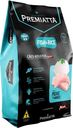 Ração Premiatta Nutri Care para Cães Adultos Raças Pequenas Sabor Peixe e Arroz 15Kg