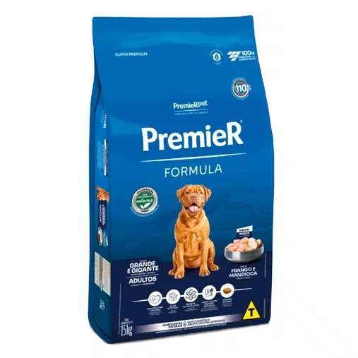 Ração Premier Formula Cães Adultos Raças Grandes Sabor Frango 15Kg