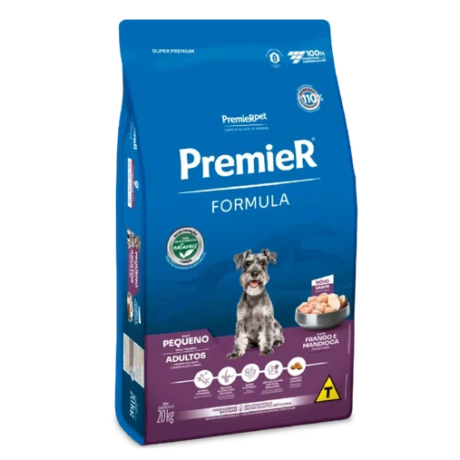 Ração Premier Fórmula para Cães Adultos Raças Pequenas Sabor Frango 20Kg